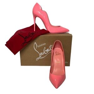 Christian Louboutin Hot Chick Bubble Gum Pink 38 7.5 8 Patent Leather Stiletto